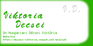 viktoria decsei business card