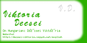 viktoria decsei business card